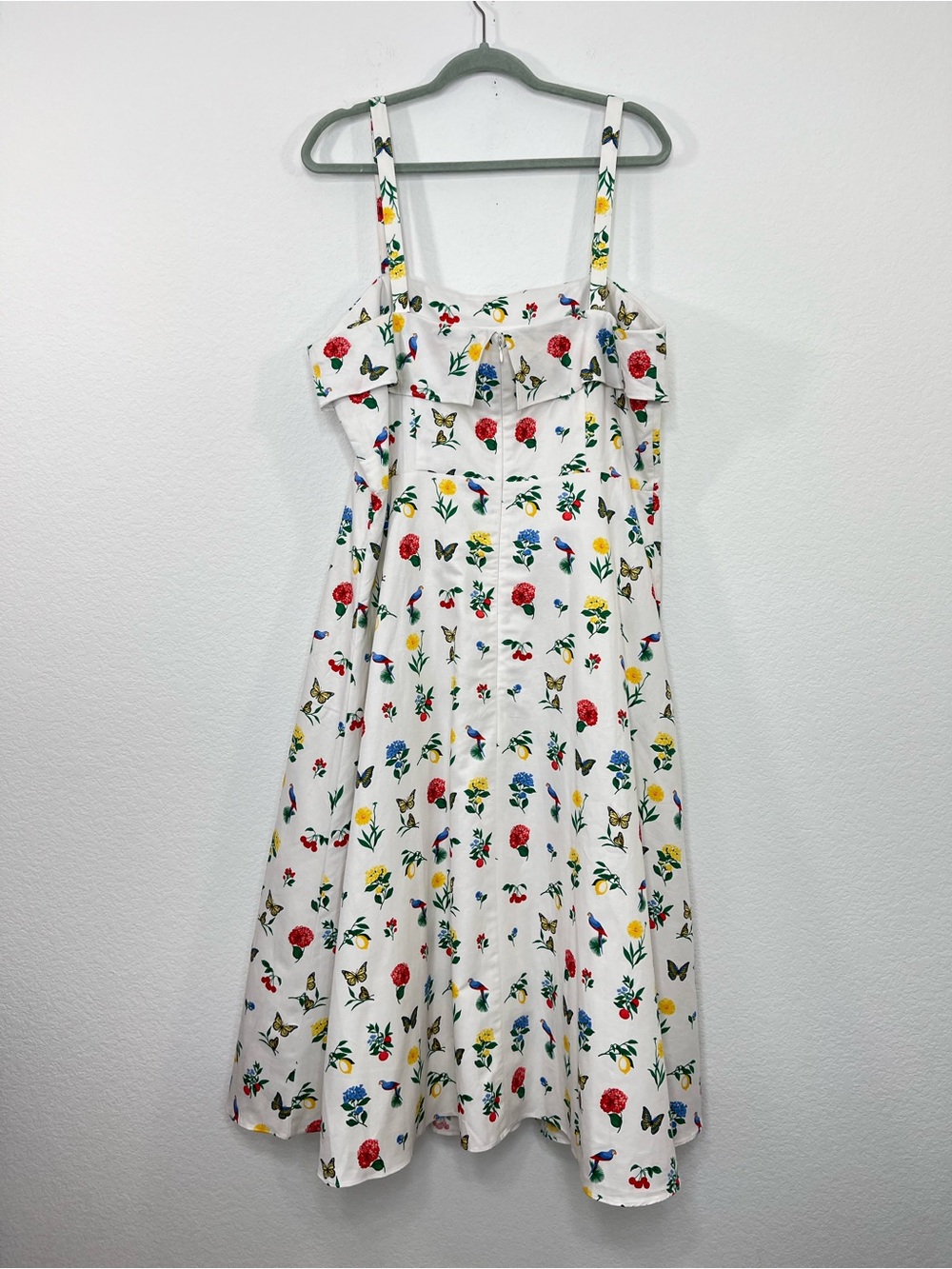 Ann Taylor NWT Buttefly Floral Print Midi‎ Dress size 14 - Picture 4 of 12